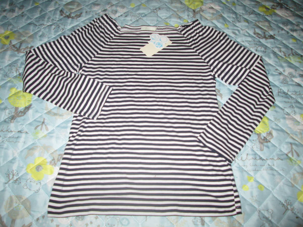 〇新品♪earth music&ecology ボーダーオフショルプルオーバー S〇拍卖