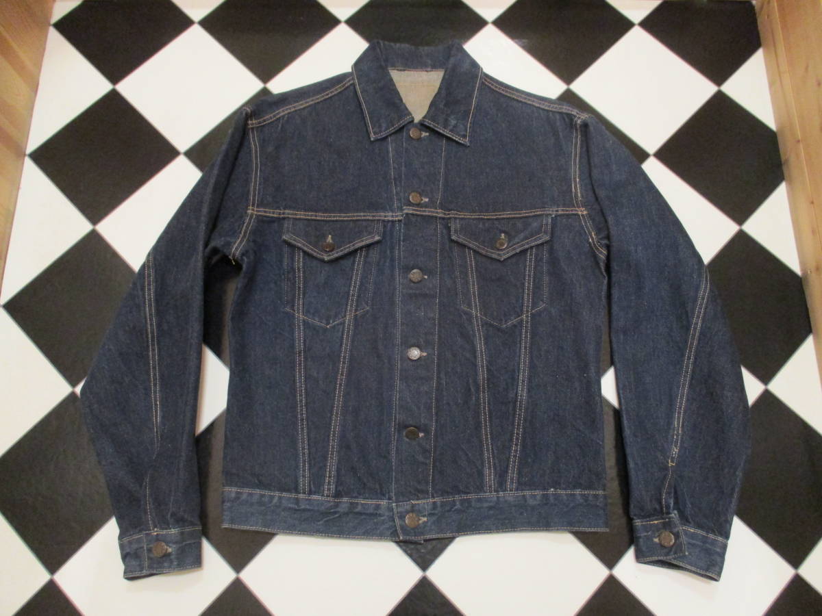 70's unknown ビンテージ デニムジャケット 濃紺 綿糸 サードタイプ / 60's 557拍卖