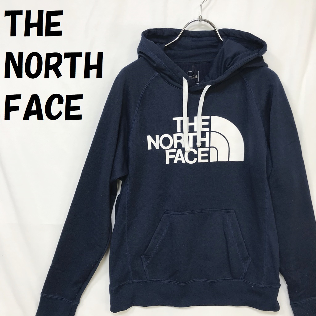 【人気】THE NORTH FACE|ザ ノースフェイス プルオーバーパーカー フード付き ロゴ ネイビー サイズS/S893拍卖