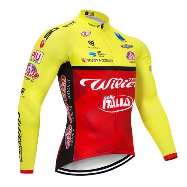 新品 長袖 サイクルジャージ No65 XLサイズ イタリア フルジップ ウェア メンズ ロング サイクリング スポーツ ロードバイク MTB拍卖