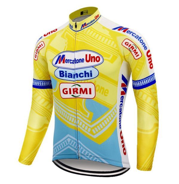 新品 長袖 サイクルジャージ レトロデザイン No27 L イタリア フロントジップ ウェア メンズ サイクリング スポーツ ロードバイク MTB拍卖