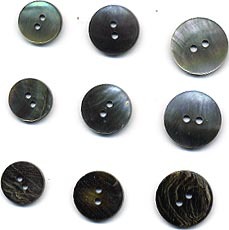 【プーケットの貝ボタン】18mmの黒貝ボタン拍卖