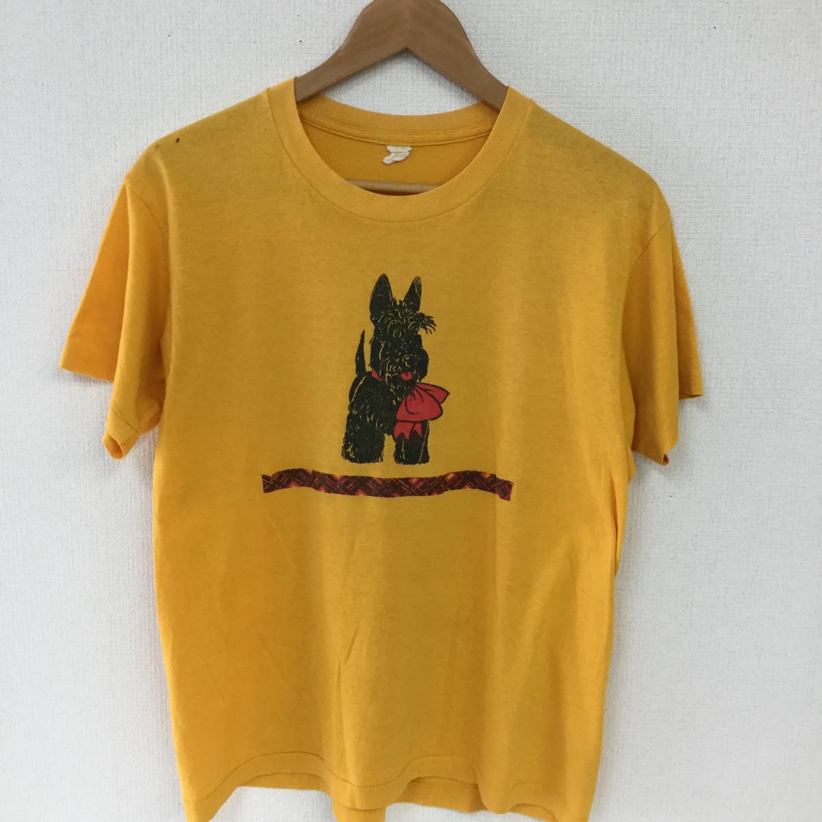 80s unknown 両面プリント Tシャツ 犬柄 dog拍卖