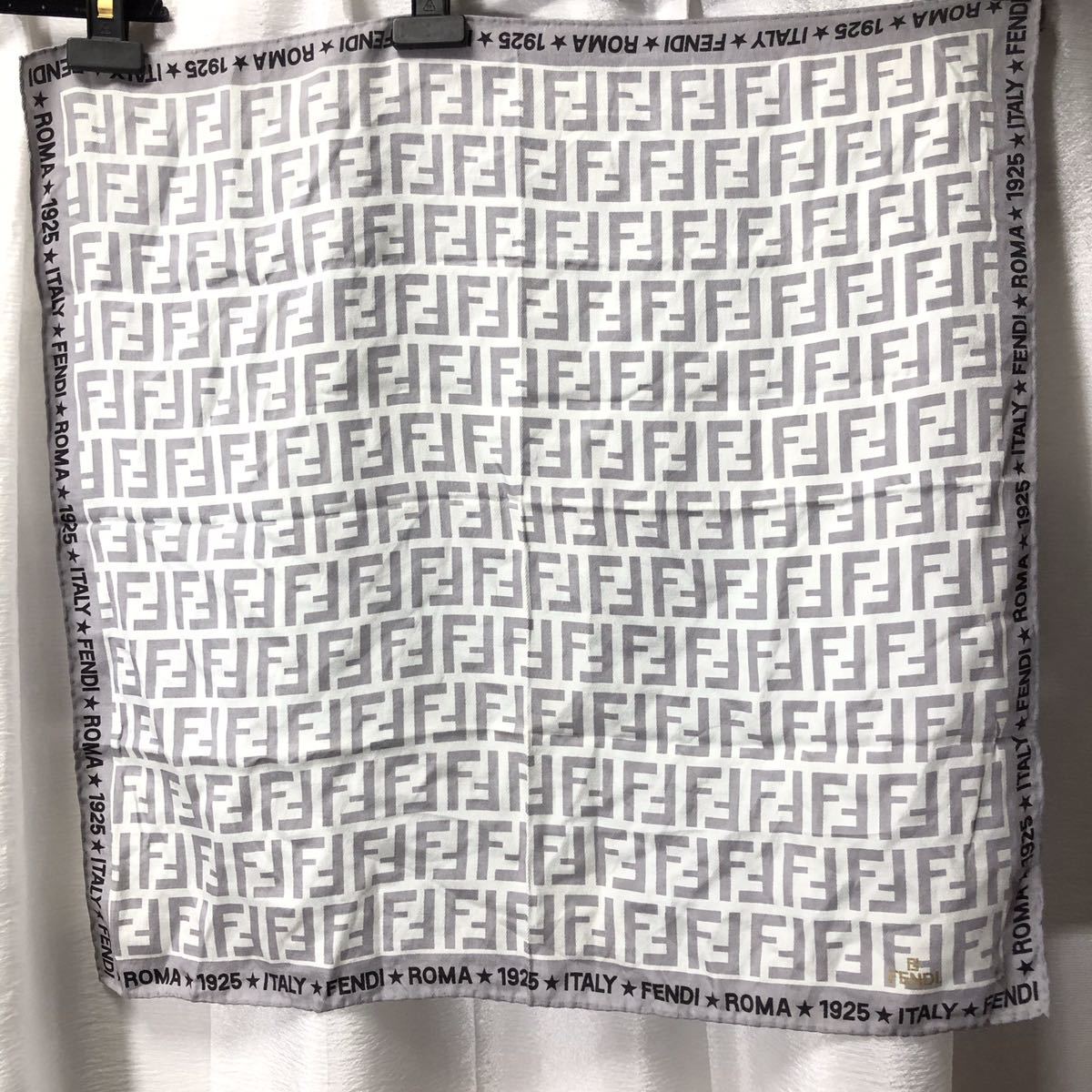 人気 FENDI フェンディ ズッカ柄 コットンスカーフ拍卖