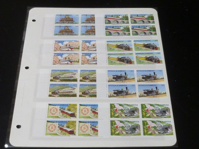 20LH S 鉄道№17B アンチグアバーブーダ切手 1991年 SC#1391-98 田型 8種完 未使用NH・VF 【SC評価 $64】拍卖