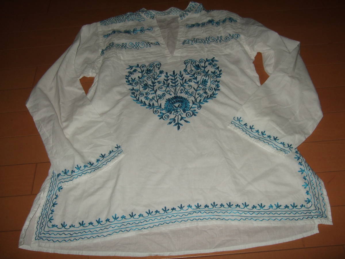 良品即決☆エスニック刺繍ブラウス☆M程度拍卖