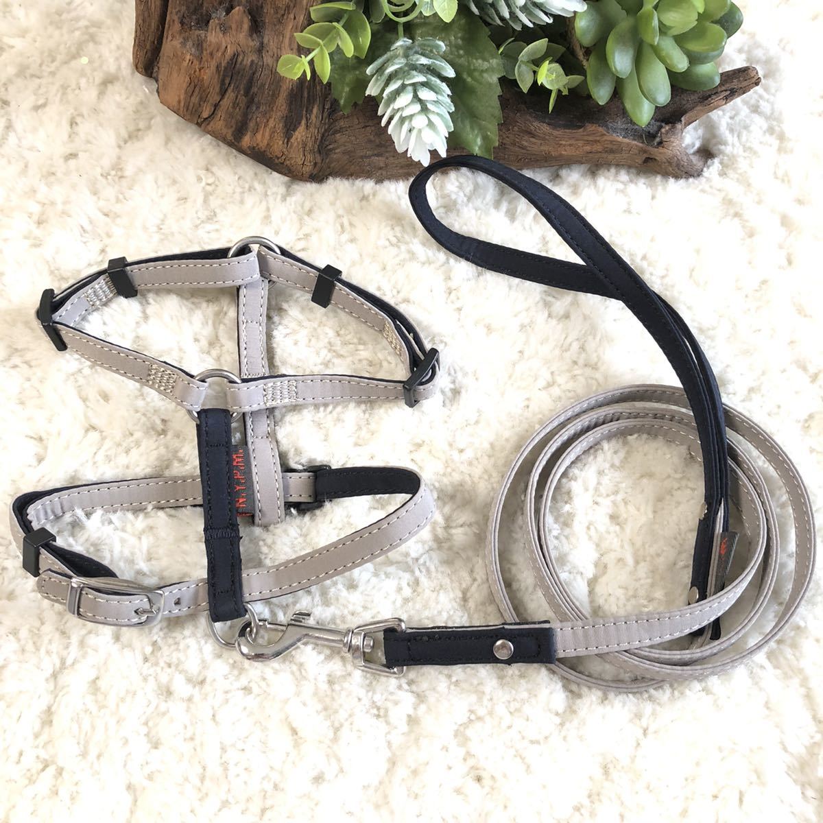 ★同梱お得★胴輪&リード・小型犬・NYPMシリーズ-No.62・グレー♪拍卖