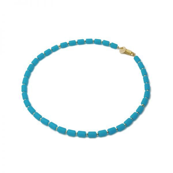 ★即決★クリオ インパルス ネックレス (ゴールドフィルドタイプ) アクアブルー Mサイズ 50cm拍卖