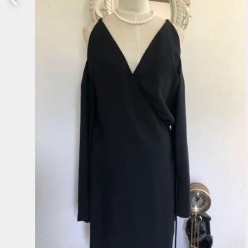 新品ダグ付き IRO(イロ)海外ブランド セレブ愛用 黒 ワンピース パーティ 36拍卖