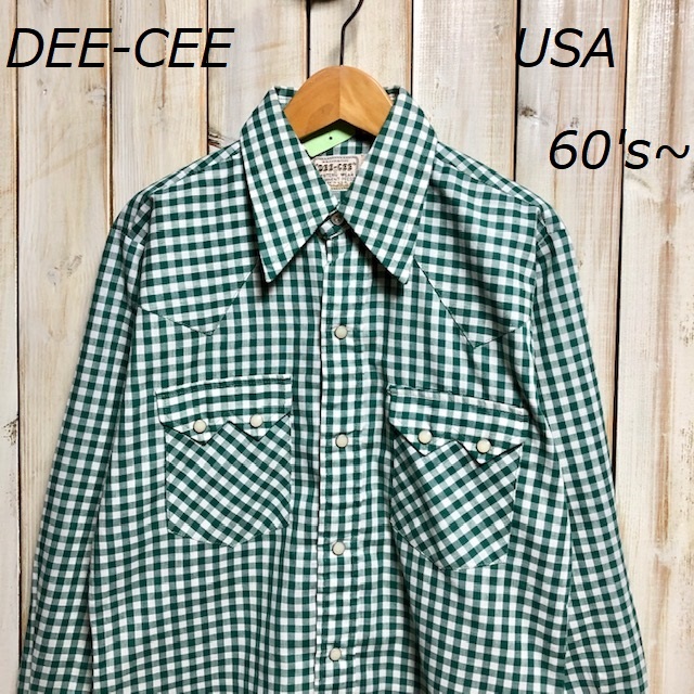 USA古着 60's 70's DEE-CEE チェックウエスタンシャツ14 1/2 ヴィンテージ アメリカ古着 オールド古着 ⑦拍卖
