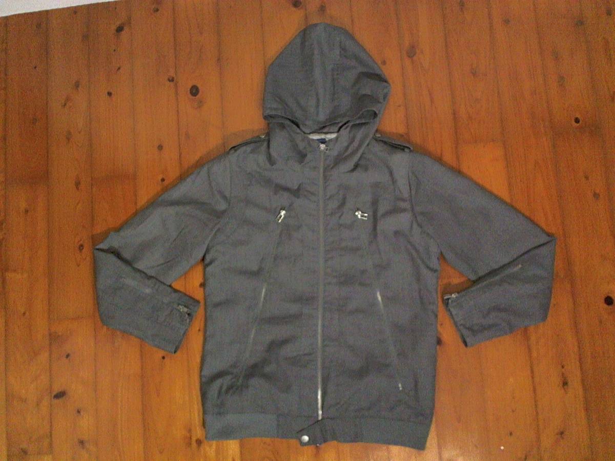 ☆マーブル【MARBLE】ジップアップ パーカ ジャケット ジャンパー M グレー 灰色拍卖