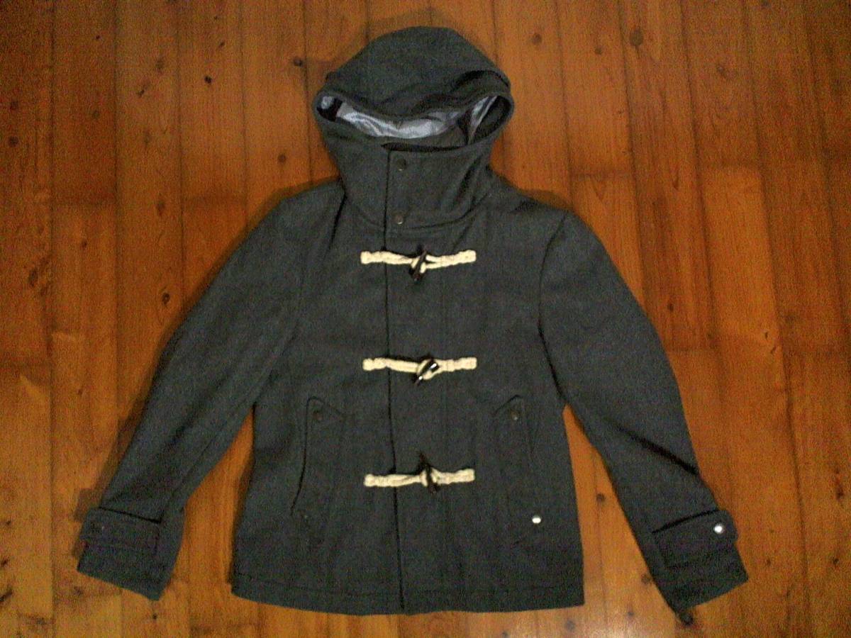 ☆送料無料☆美品☆レイジブルー【RAGEBLUE】ショート ダッフル ジップアップ ジャケット パーカ ハーフコート ジャンパー M グレー拍卖