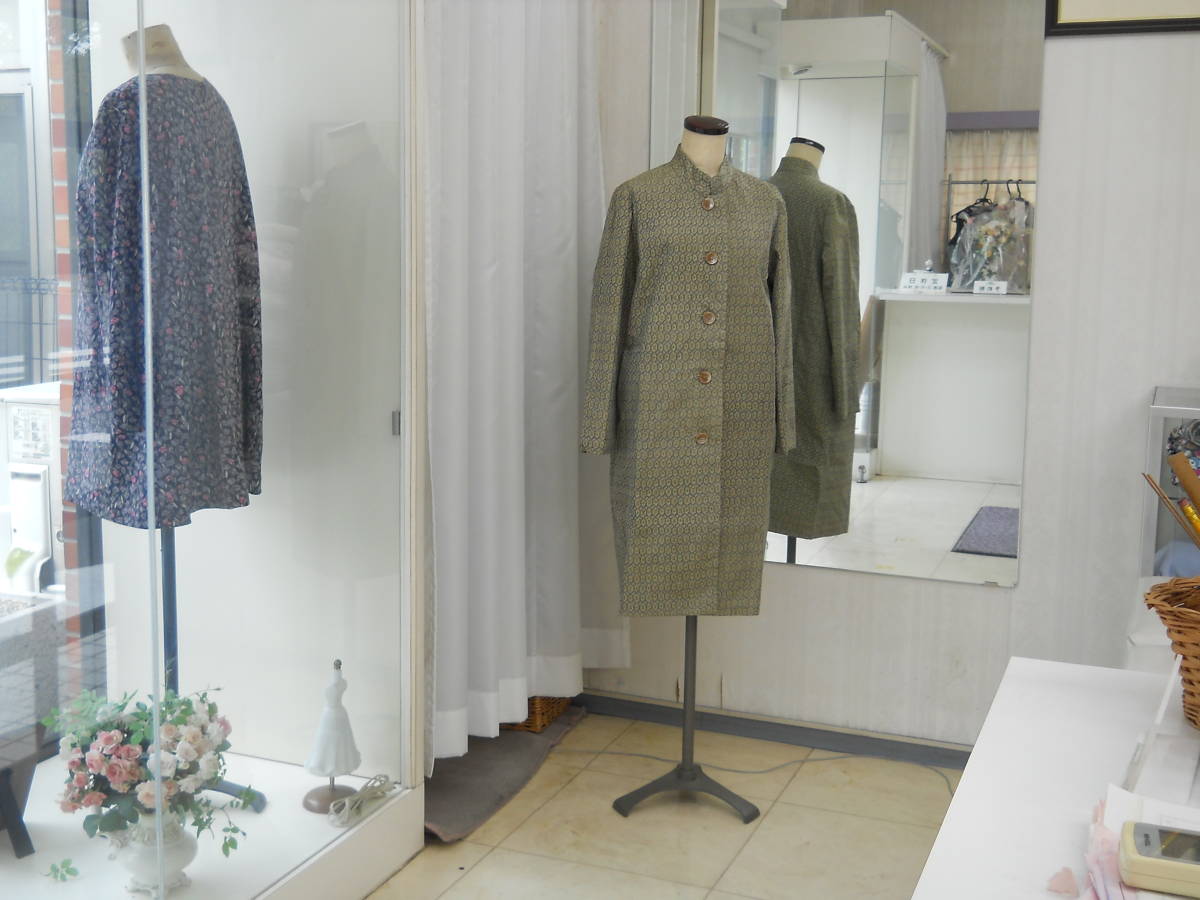 love181♪大島紬の亀甲模様のリメイクコート拍卖