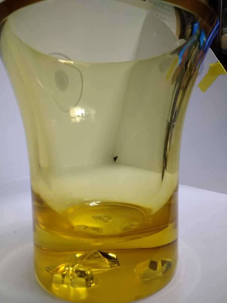 時代!激レア!保谷!HOYA!ガラス!超希少!イエロークリスタル製!当時物!レトロ!入れ物!インテリア!コレクション!飾り物!重厚!拍卖