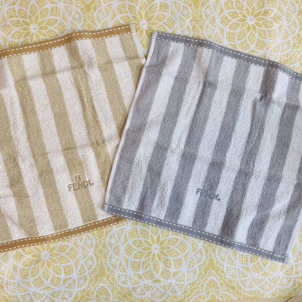 【希少】新品/FENDI/ウォッシュタオル/正規品/フェンディ/未使用/即決/ズッカ柄/匿名発送/綿100%/タオル/タオルハンカチ/ペカン柄/グレイ拍卖