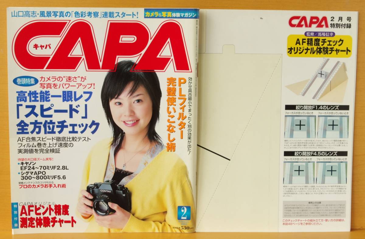 付録つき! CAPA 2003年2月号 浅見れいな/二階堂敦子/ミノルタα-7 キャパ拍卖