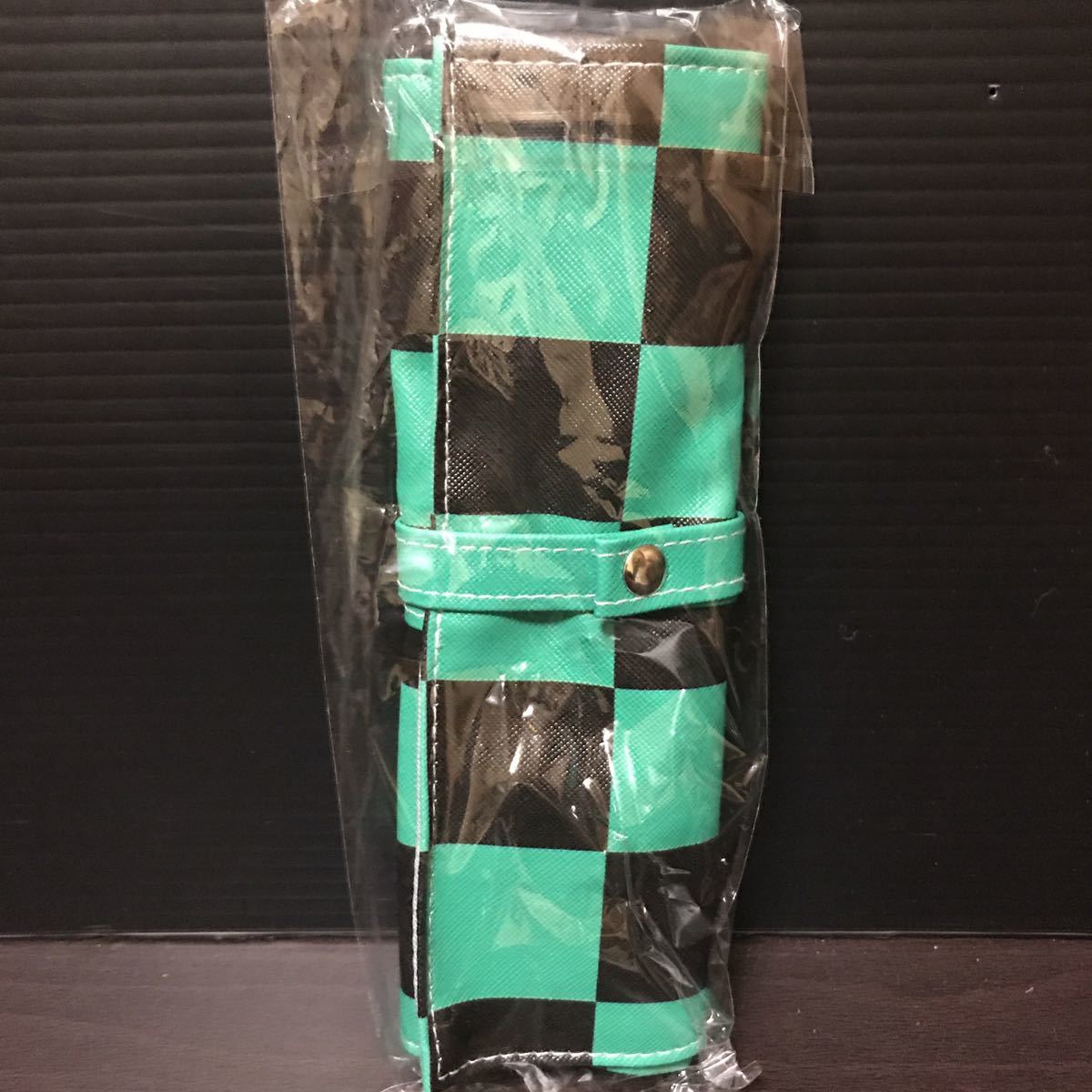 鬼滅の刃 鬼退治 ロールペンケース 市松模様 竈門炭治郎 グッズ ペンケース ペンポーチ 筆箱 鬼狩り拍卖