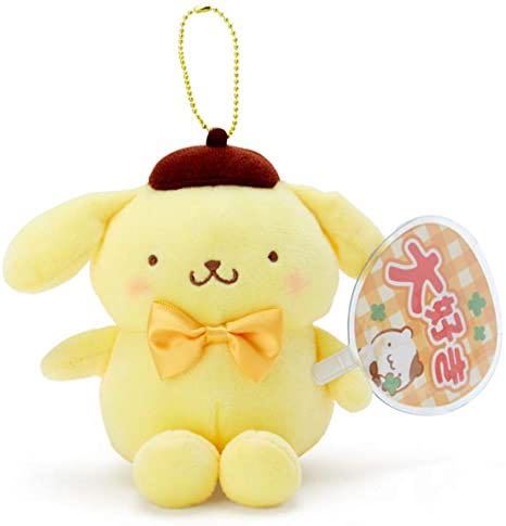 【サンリオ】 ポムポムプリン うちわを持ったマスコットホルダー つれてって ぬいぐるみ (エンジョイアイドルシリーズ) プリン 0451kZ1拍卖