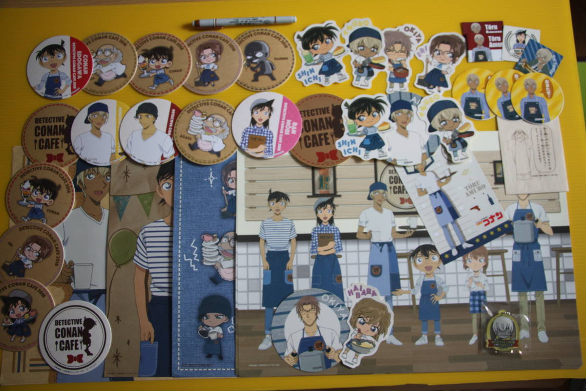 32-38▲名探偵コナン▲「コースター」「ステッカー」「ランチョンマット」《コナンカフェ 2018》拍卖
