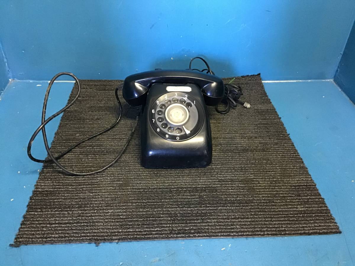 ◆アンティーク ダイヤル式 黒電話 600-A 昭和レトロ 時代物 ダイヤル回転 動作未確認 岐阜発 9/21拍卖