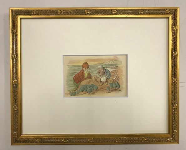 【特価】 ≪ ジョン テニエル ≫ アンティークオリジナル木版画 鏡の国のアリス ⅩⅦ 1899年 SIR JOHN TENNIEL拍卖