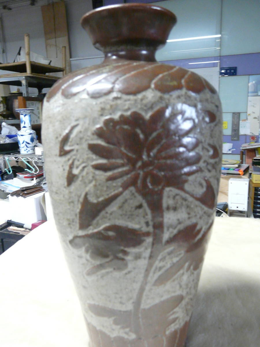 p、大きな花瓶、作家物です、箱がありませんでした。拍卖