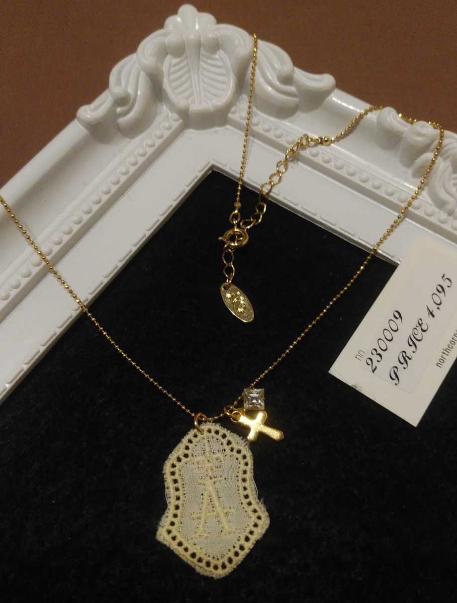 即決☆定価4095円☆ノースコーナー レース イニシャル ネックレス♪A拍卖