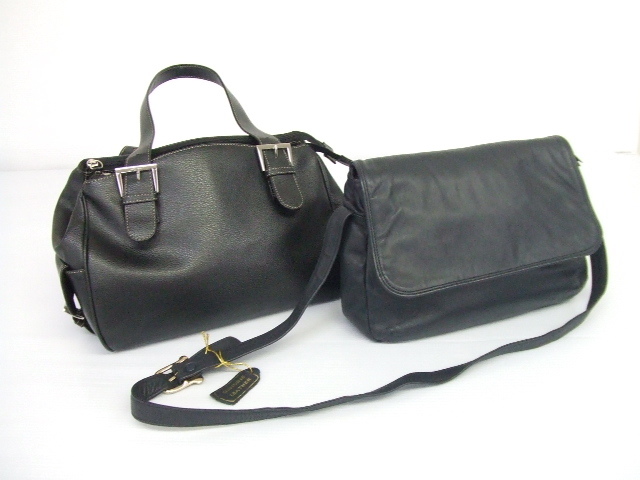 【お買得!】★黒系バッグ2点セット★①TANO/ショルダーバッグ ②ノーブランド/ハンドバッグ拍卖