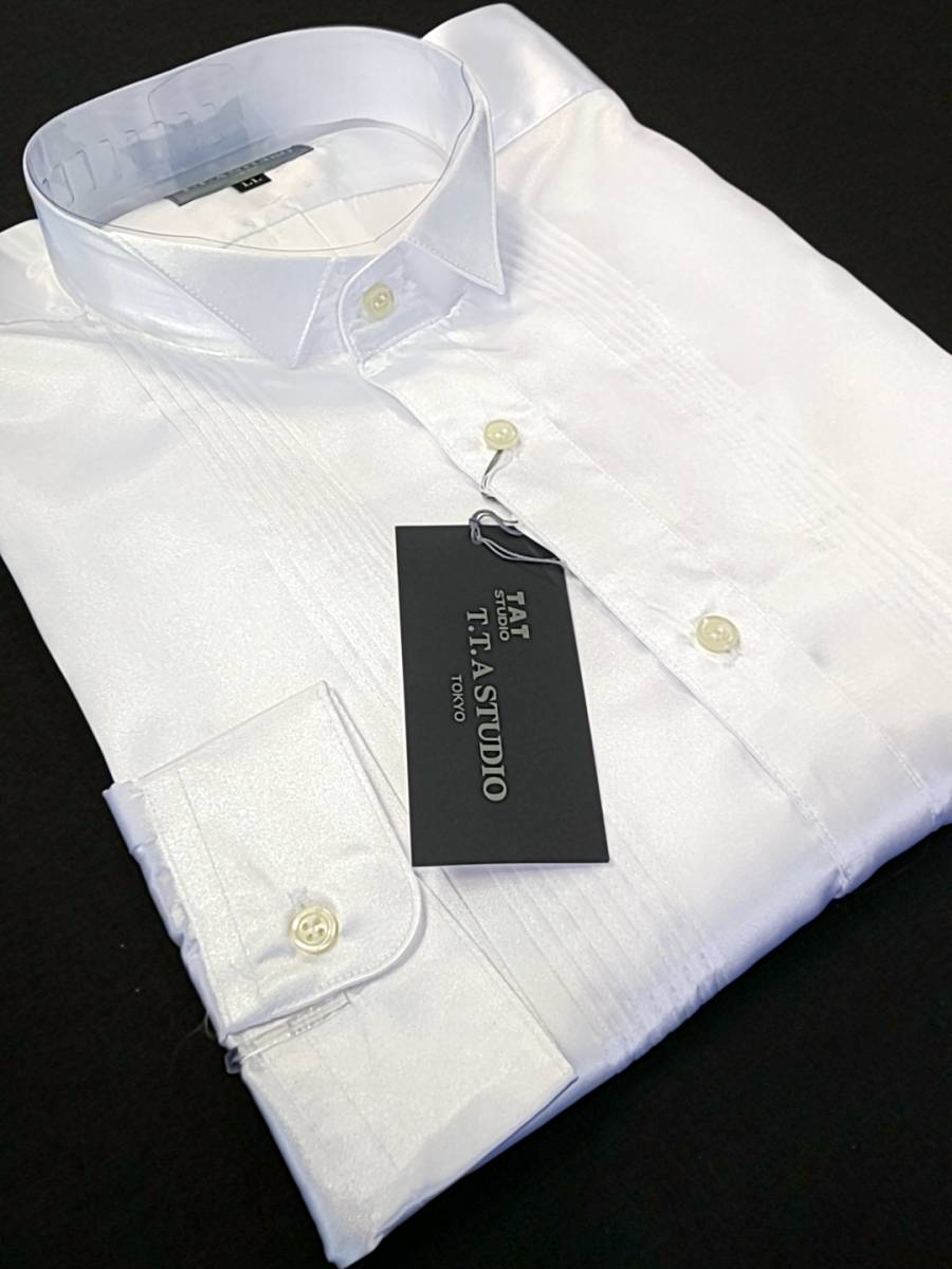新品 SALE!! 送料無料 T.T.A STUDIO ウィングカラー ドレスシャツ LLサイズ ゆったり ダンス カラオケ パーティー 日本製 10071 拍卖