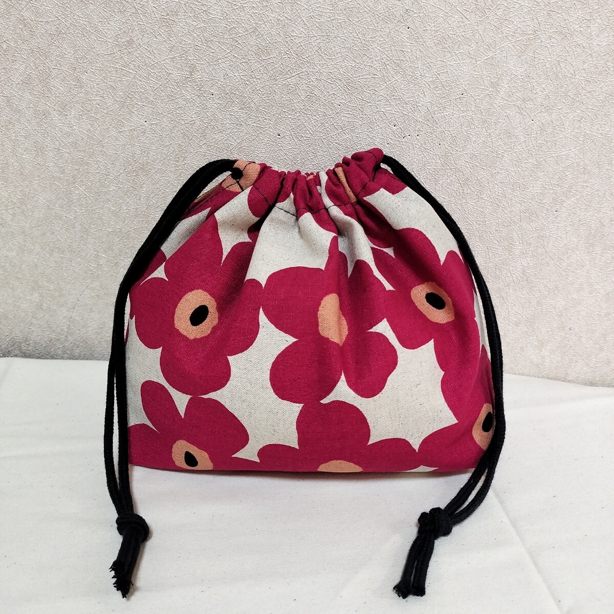 お弁当袋 花柄 ハンドメイド 巾着袋 給食袋 巾着 小物入れ コップ袋拍卖