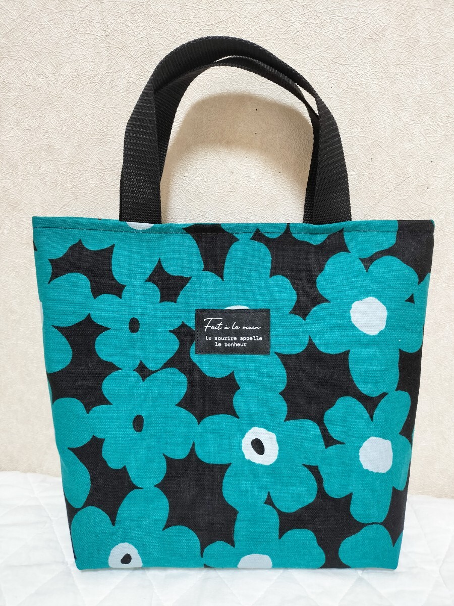 ハンドメイド トートバッグ ランチバッグ サブバッグ 花柄 お散歩バッグ ミニトートバック エコバック 小さめトートバッグ拍卖