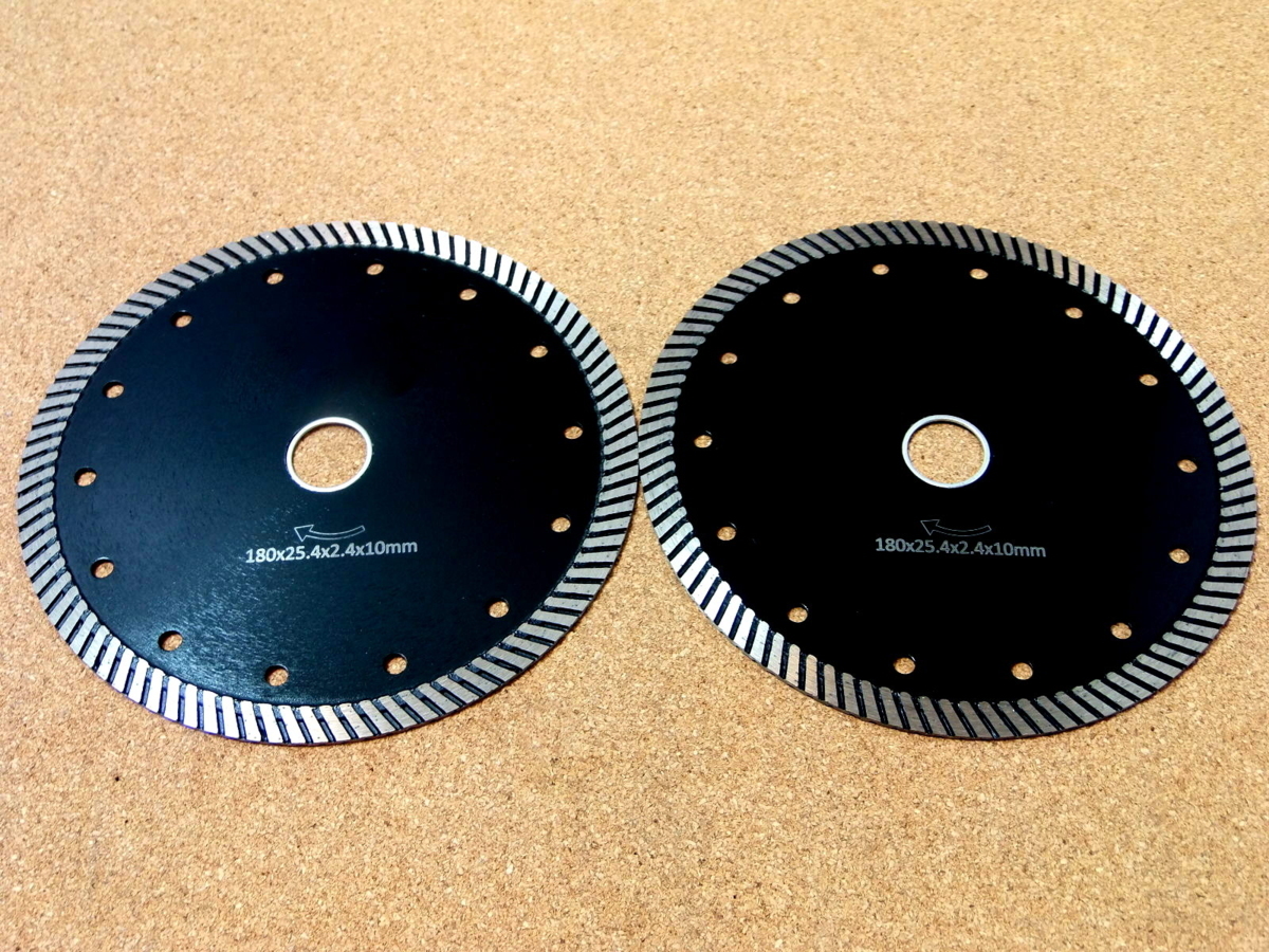 ゆうパケット発送★ダイヤモンドカッター 180mm 2枚セット コンクリートカッター 切断砥石 乾式湿式 ブレード グラインダー Be4拍卖