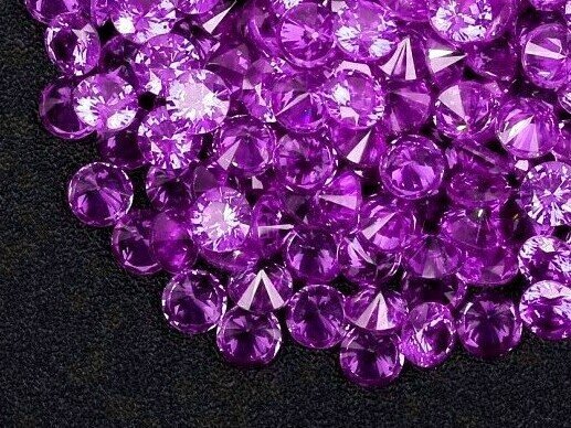 ★パープルカラー キュービックジルコニア ルース 5mm おまとめて大量約100個セット 人工ダイヤモンド ラウンドブリリアントカット Nw98拍卖