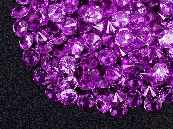 ★パープルカラー キュービックジルコニア ルース 4mm おまとめて大量約100個セット 人工ダイヤモンド ラウンドブリリアントカット Nw97拍卖