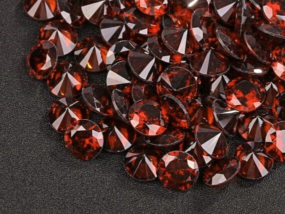 ★レッドカラー キュービックジルコニア ルース 8mm おまとめて大量約50個セット 人工ダイヤモンド ラウンドブリリアントカット Nw67拍卖