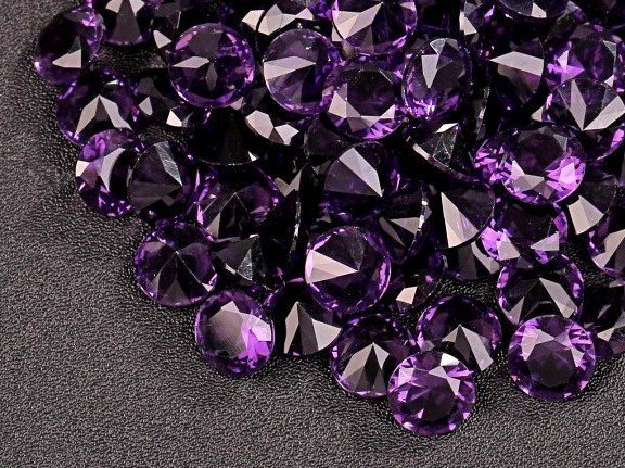 ★パープルカラー キュービックジルコニア ルース 8mm おまとめて大量約50個セット 人工ダイヤモンド ラウンドブリリアントカット Nw66拍卖