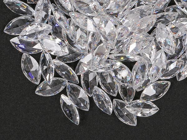 ★キュービックジルコニア ルース 6x12mm おまとめて大量約50個セット マルキーズブリリアントカット 人工ダイヤモンド 裸石 宝石 Nw48拍卖