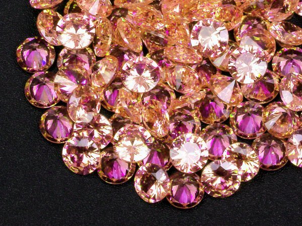 ★シャンパン色 キュービックジルコニア ルース 8mm おまとめて大量約50個セット 人工ダイヤモンド ラウンドブリリアントカット Nw94拍卖