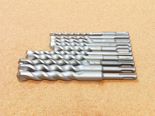コンクリートドリルキリ★刃径6~20mm 10本セット 全長150~200mm SDS ハンマードリルビット 振動ドリル刃 BOSCHボッシュ同等 Bh4&5拍卖