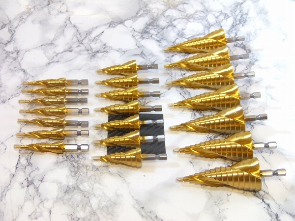 螺旋ステップドリル21本セット タケノコ スパイラルドリル 工具ドリルビット インパクトドライバー用 鉄工ドリルキリ Bb1xx7拍卖