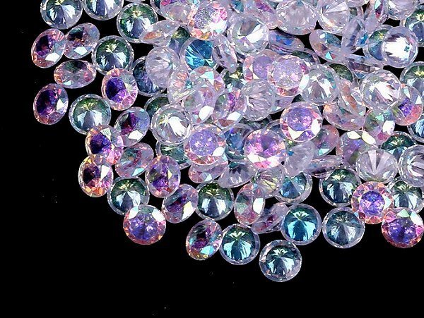 ★ABカラー キュービックジルコニア ルース 7mm おまとめて大量約50個セット 人工ダイヤモンド ラウンドブリリアントカット Nw57拍卖