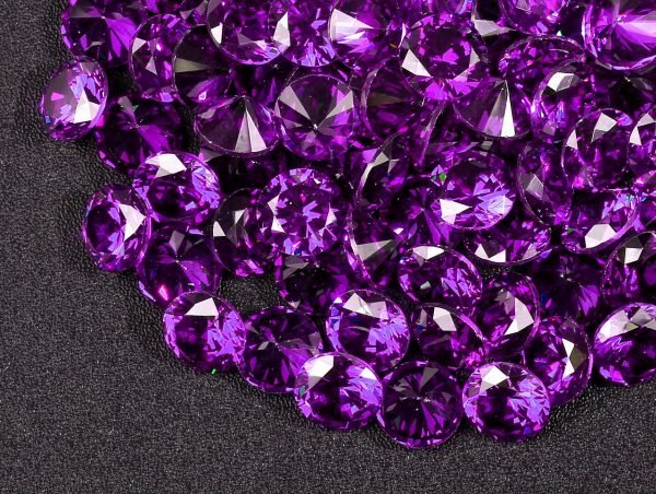 ★パープルカラー キュービックジルコニア ルース 6mm おまとめて大量約50個セット 人工ダイヤモンド ラウンドブリリアントカット Nw99拍卖