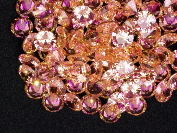 ★シャンパン色 キュービックジルコニア ルース 6mm おまとめて大量約50個セット 人工ダイヤモンド ラウンドブリリアントカット Nw92拍卖