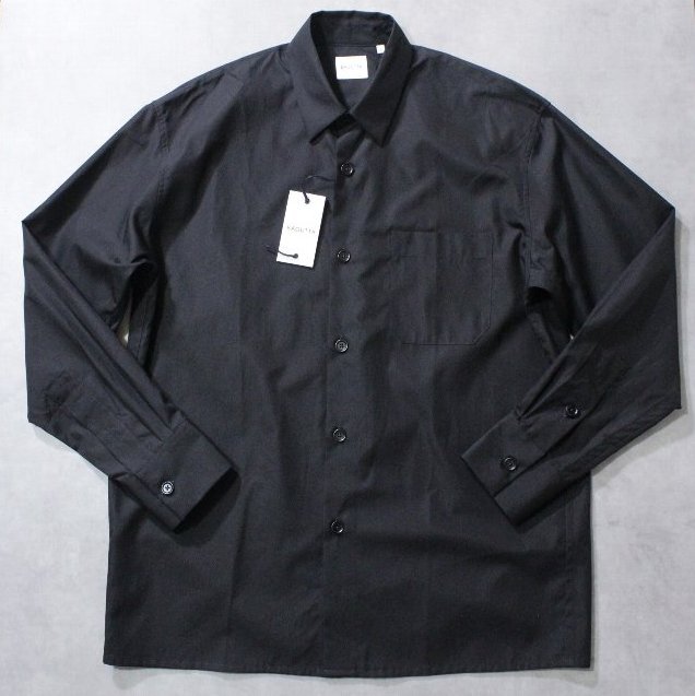 BAGUTTA★新品3.5万円 バグッタ オーバーサイズドシャツ「YOYOGI」ブラック無地 S シャツブルゾン拍卖