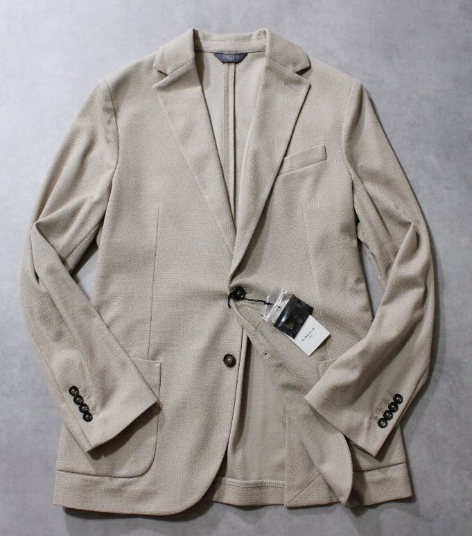 CIRCOLO1901★新品7万円程度 チルコロ1901 春夏コットンニット2Bジャケット 50 ベージュ拍卖