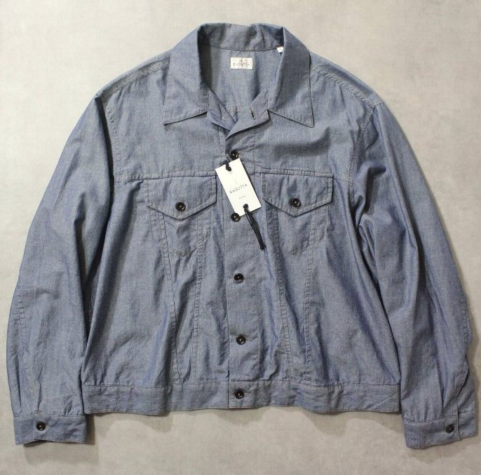 BAGUTTA ★新品3.8万円 バグッタ コットンシャンブレーオーバーサイズドトラッカージャケット「LEE GLJ」 拍卖