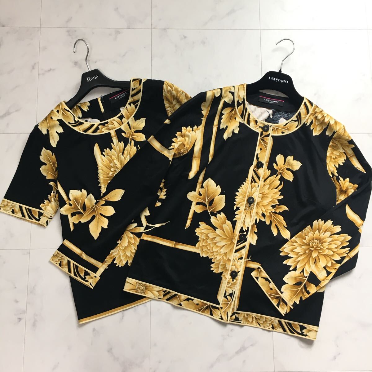 新品同様 LEONARD レオナール カーディガン アンサンブル トップス 送料無料拍卖