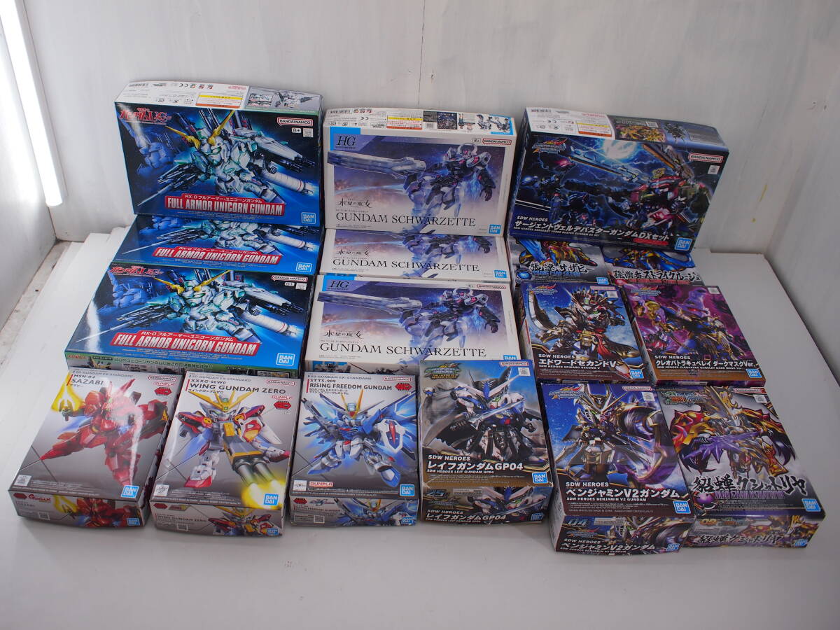 34■140/ ガンダムプラモデルまとめ 未組立 <SD GUNDAM EORLD HEROES、BB戦士、HG水星の魔女など> 1022186拍卖