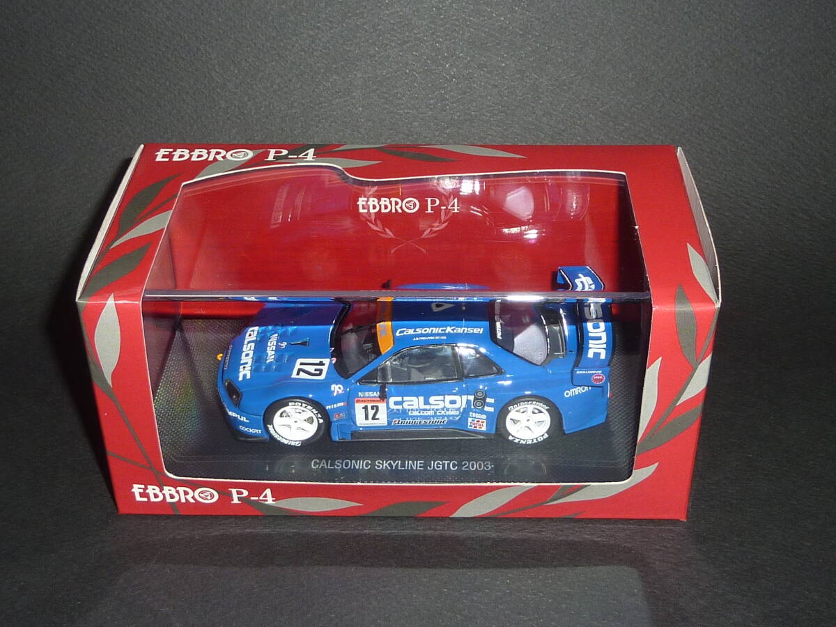 EBBRO P-4 1/43 2003年 JGTC CALSONIC SKYLINE R34 GT-R #12 エブロ カルソニック スカイライン NISSAN BNR34拍卖