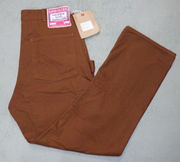 新品未使用 WORKERS K&TH SUPER BIG CAT Work Pants, Brown Duck ワーカーズ ワークパンツ ウエアハウス コリンボ フリーホイーラーズ拍卖